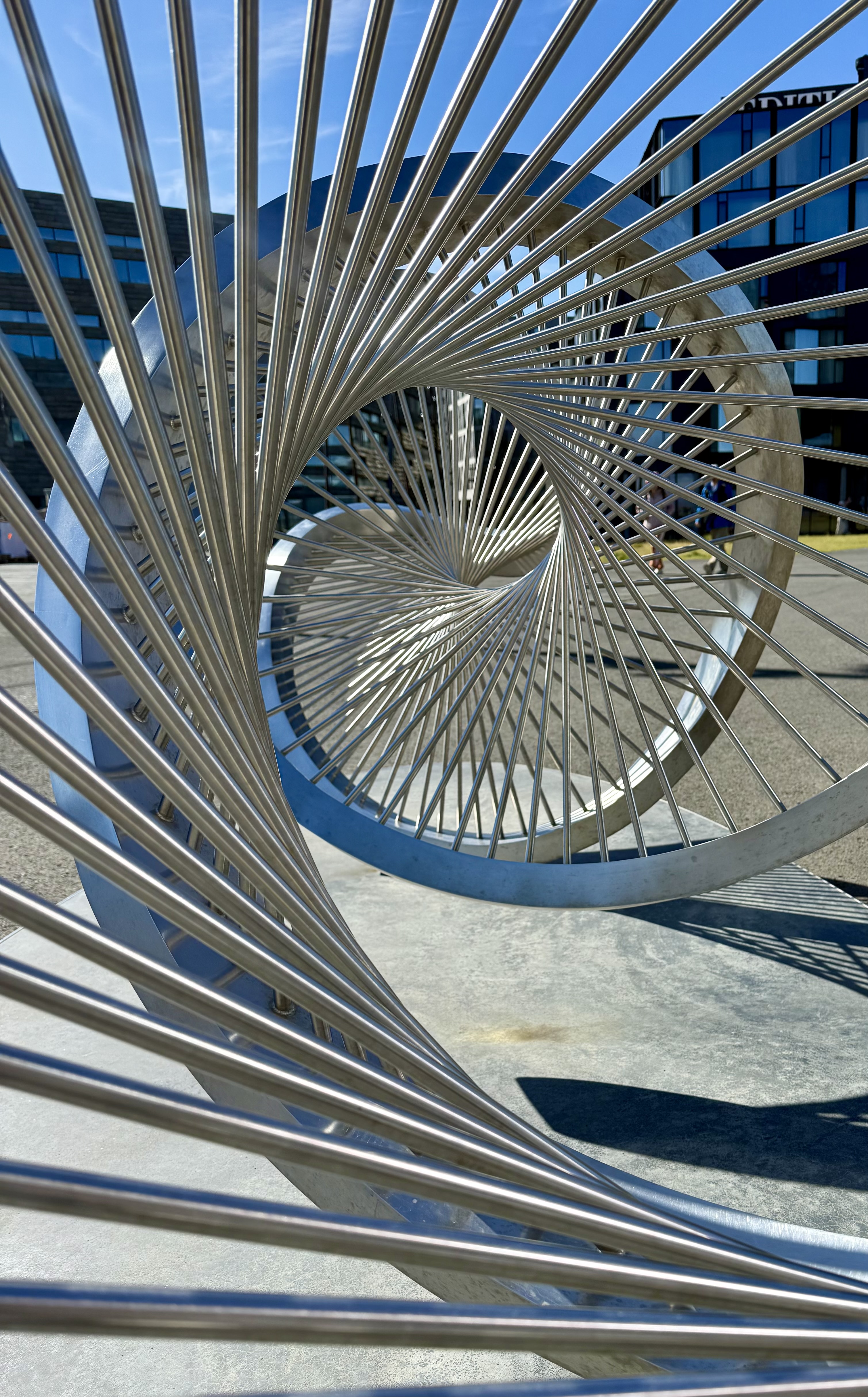 A spiral sculpture.